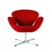 Swan Chair Red Cashmere Wool